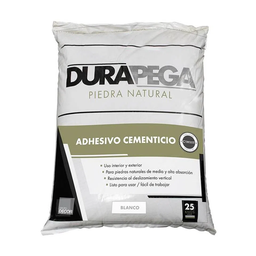 [DR20BL055] DURAPEGA PIEDRA NATURAL BLANCO X 25 KG